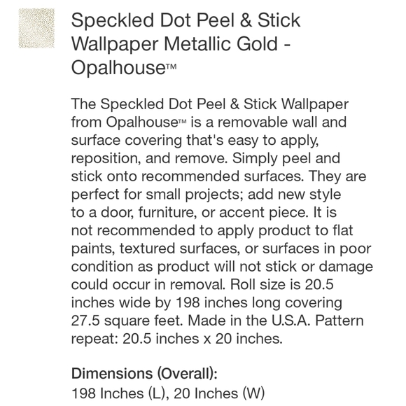 Opalhouse Wall Decor Opalhouse Speckled Dot Peel Stick Wallpaper